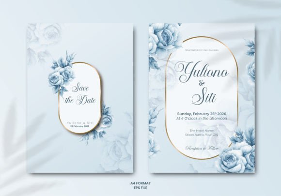 Download Wedding Invitation Template with Flowers - Premium Resources