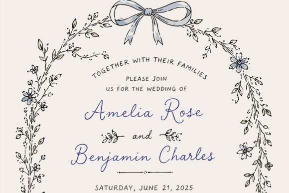 Download Whimsical Cottagecore Wedding Invitation - Wedding invitation Collection