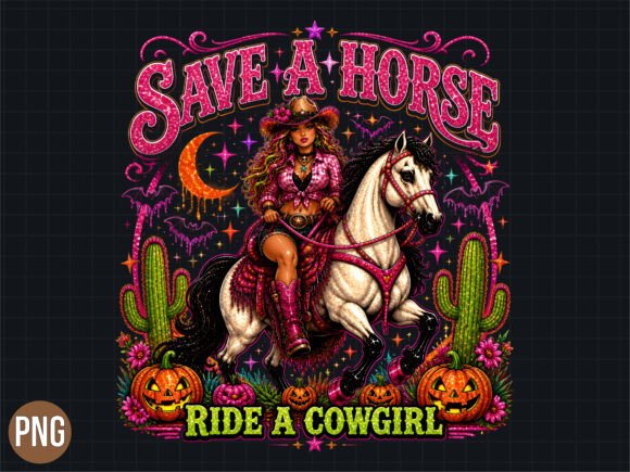 Download Save a Horse Ride a Cowgirl PNG T-Shirt - Save Collection
