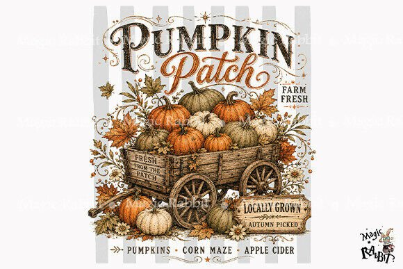 Download Vintage Pumpkin Patch PNG - Vintage Collection