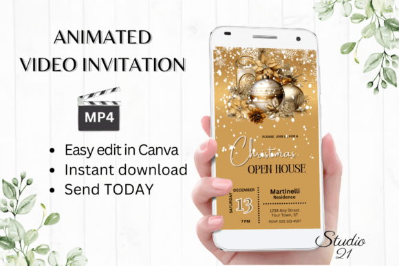 Download Falling Snow Christmas Holiday Invite - Invite Collection